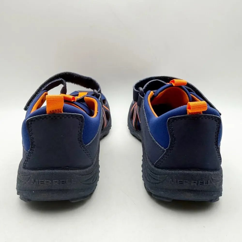 Merrell Big Kids Explorer Hydro Sandals Size 4 Blue Orange Water Resistant NWOB